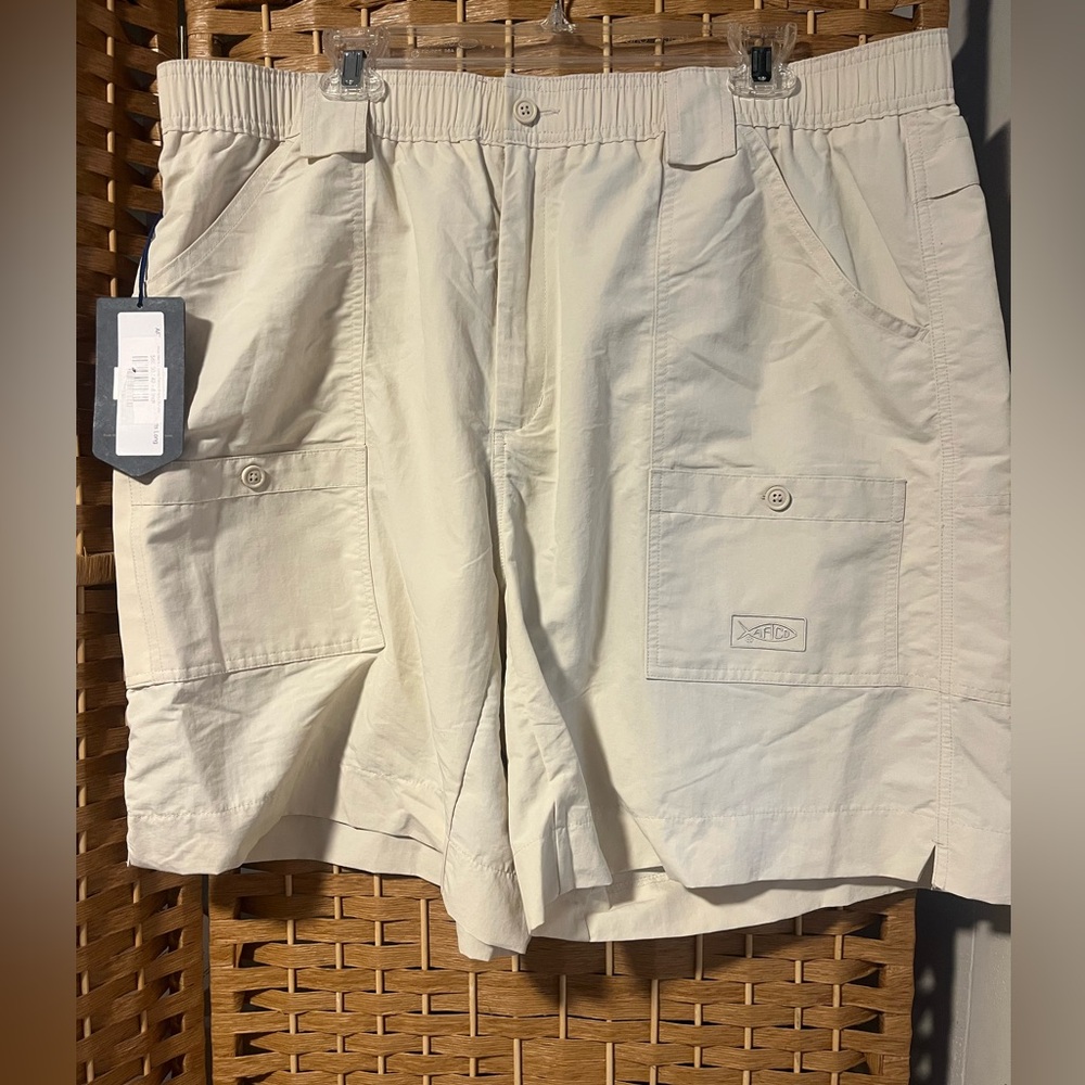 AFTCO Natural Cargo Shorts
